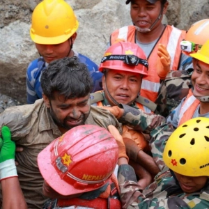 Two men rescued from tunnel in Nepal, nine days after flood