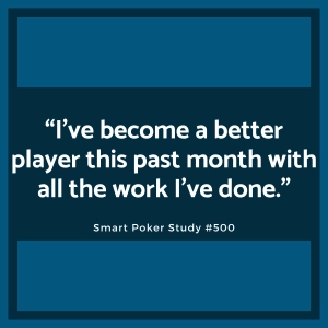 “I’ve become a better player this past month with all the work I’ve done.” #500
