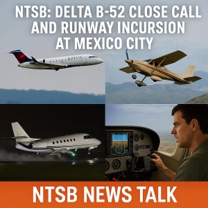 NTSB: Delta B-52 Close Call and Runway Incursion at Mexico City