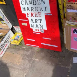 The Camden Market Free Art Man 29th April 2026