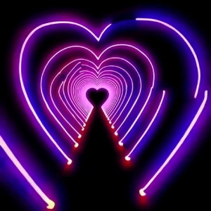 Relaxing Neon Heart Tunnel: Psychedelic Lofi Hip Hop Music