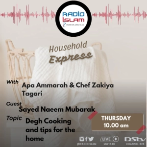 Household Express:Degh Cooking and tips for the home:Guest Sayed Naeem Mubarak