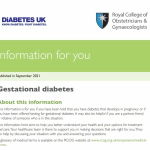 Gestational Diabetes patient information