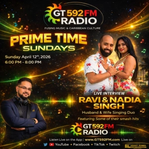 Prime Time Sundays | DJ Navin Interviews Ravi & Nadia Singh | Your Love | April 12, 2026 | GT592FM Radio