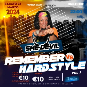 Remember Vs Hardstyle vol 3 (Paprika 23.03.2024) | She Devil