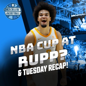 Our picks for best college arenas to host the NBA Cup; Mikel Brown Jr. hurt, Louisville falls @ Tennessee; how big is Boozer's lead for NPOY?