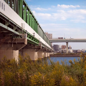 A chill day at the Arakawa river, Tokyo