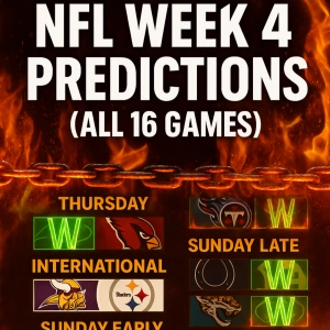 NFL WEEK 4 PREDICTIONS