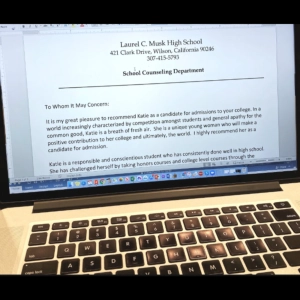 College Letters and Recommendations