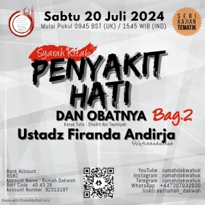 Ustadz Firanda Andirja _ Syarah Kitab Shaikh Ibn Taymiyah _ Penyakit Hati dan Obatnya - Bagian 2