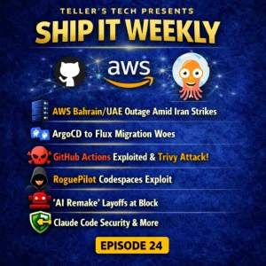 AWS Bahrain/UAE Data Center Issues Amid Iran Strikes, ArgoCD vs Flux GitOps Failures, GitHub Actions Hackerbot-Claw Attacks (Trivy), RoguePilot Codespaces Prompt Injection, Block “AI Remake” Layoffs, Claude Code Security