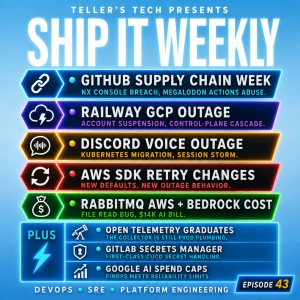 GitHub Supply Chain Attacks, Railway’s GCP Outage, Discord’s Voice Failure, AWS Retry Changes, and Trusted Tool Risk