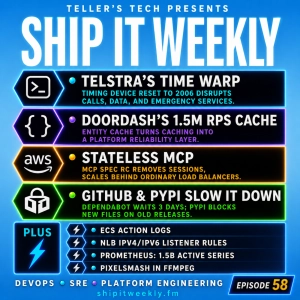 Telstra’s Time Sync Outage, DoorDash’s 1.5M RPS Cache, Stateless MCP, GitHub and PyPI Supply Chain Delays, and Why the Quietest Infrastructure Often Has the Biggest Blast Radius