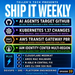 AI Agents Target GitHub, Kubernetes 1.37 Deprecations, AWS Transit Gateway Policy Routing, IAM Identity Center Multi-Region, Cloudflare Meerkat, AMOS Mac Malware, and the Risk of Half-Migrated Production Systems