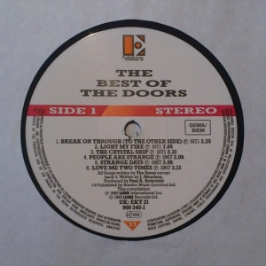 THE DOORS - The Best of The Doors (Lp 1, side 1-2)
