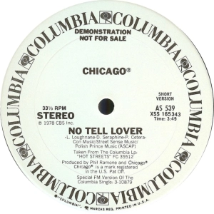 CHICAGO - No Tell Lover (vinyl rip)