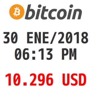Bitcoin y Criptomonedas 30 ENE/2018 06:13 PM