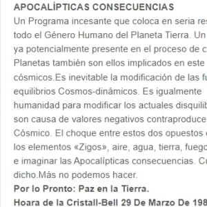 Apocalipticas consecuencias - Eugenio Siragusa
