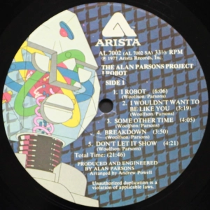 THE ALAN PARSONS PROJECT - I Wouldn't Want To Be Like You (vinyl rip)