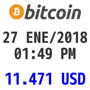 Bitcoin y Criptomonedas 27 ENE/2018 01:49 PM