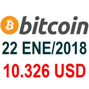Bitcoin y Criptomonedas 22 ENE/2018 04:31 PM
