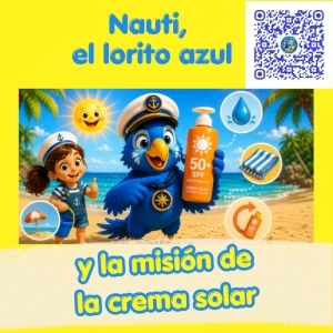 Nauti, el Lorito Azul y la Crema Solar   Cuento Infantil para Aprender a Protegerse del Sol