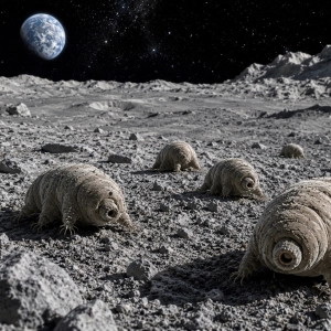 2116 - La NASA advierte de que microbios terráqueos podrían sobrevivir en la Luna. Los Tardígrados ya pdían estar allí