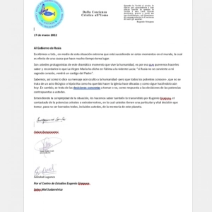 Carta al Gobierno de Rusia 2022 - Solex Mal Sudamérica