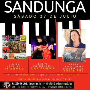 Sábado 27 de Julio, 2024 (Sesión de Salsa Peruana con Paola Correa desde Envigado)