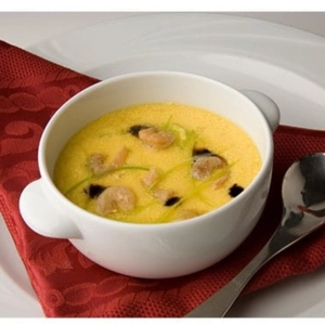 Crema de huevo al vapor con queso Grana Padano