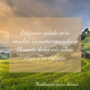 42. Audio de relajación guiada para conciliar un sueño reparador con el cuento: Los seis sabios ciegos y el elefante.