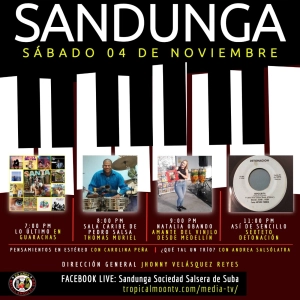 Sábado 04 de Noviembre, 2023 (SALA CARIBE con Thomas Muriel, y Sandunga con Natalia Obando)