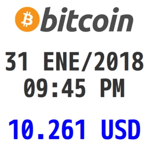 Bitcoin y Criptomonedas 31 ENE/2018 09:45 PM