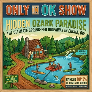 Hidden Ozark Paradise: The Ultimate Spring-Fed Hideaway in Eucha, OK!