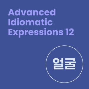 Level 10 Lesson 1 / Advanced Idiomatic Expressions 12 / 얼굴 (Face)