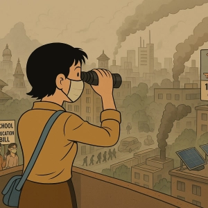 Tariffs Rise, Smog Thickens & Teachers March On