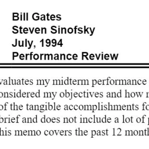 030. My Performance Review (and an Expense Report)