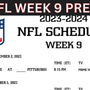 WEEKLY NEWS, TNF REVIEW, WEEK 9 PREVIEW